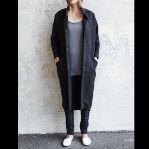 Emerson Fry Cocoon Coat Jet Linen